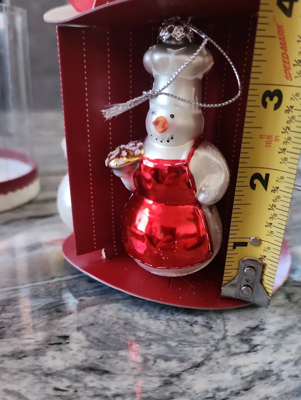 Williams-Sonoma Snowman Chef Ornaments Set Of Four NIB!